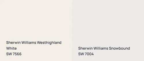 SW 7566 Westhighland White vs SW 7004 Snowbound