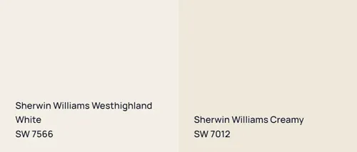 SW 7566 Westhighland White vs SW 7012 Creamy