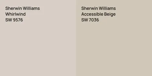 SW 9576 Whirlwind vs SW 7036 Accessible Beige