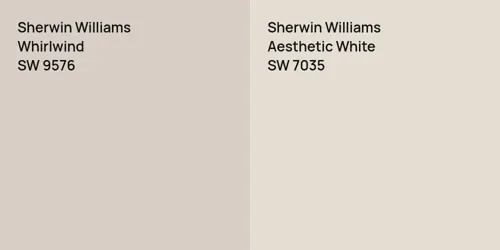 SW 9576 Whirlwind vs SW 7035 Aesthetic White