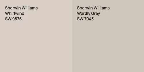 SW 9576 Whirlwind vs SW 7043 Wordly Gray