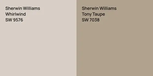 SW 9576 Whirlwind vs SW 7038 Tony Taupe