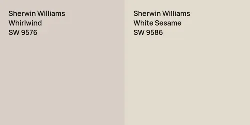 SW 9576 Whirlwind vs SW 9586 White Sesame