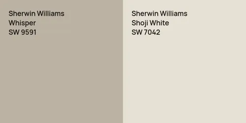 SW 9591 Whisper vs SW 7042 Shoji White