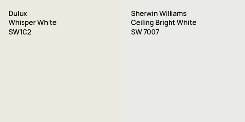 SW1C2 Whisper White vs SW 7007 Ceiling Bright White