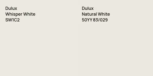 SW1C2 Whisper White vs 50YY 83/029 Natural White