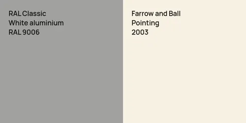 RAL 9006  White aluminium vs 2003 Pointing