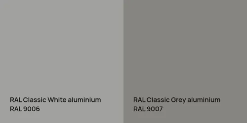 RAL 9006  White aluminium vs RAL 9007 Grey aluminium