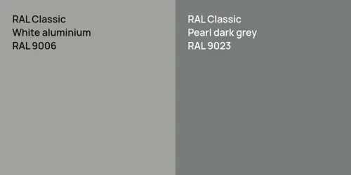 RAL 9006  White aluminium vs RAL 9023 Pearl dark grey