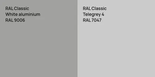 RAL 9006  White aluminium vs RAL 7047 Telegrey 4