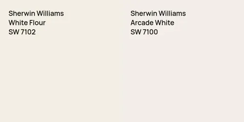 SW 7102 White Flour vs SW 7100 Arcade White