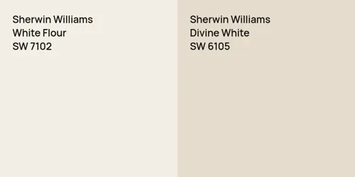 SW 7102 White Flour vs SW 6105 Divine White