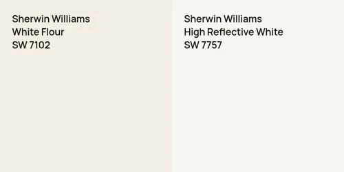 SW 7102 White Flour vs SW 7757 High Reflective White