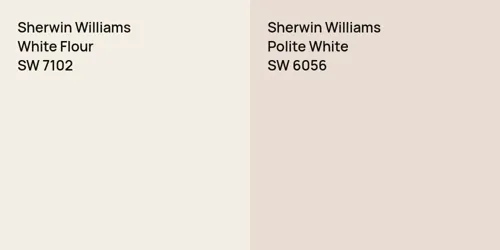 SW 7102 White Flour vs SW 6056 Polite White