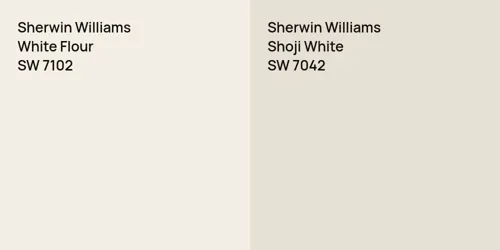 SW 7102 White Flour vs SW 7042 Shoji White