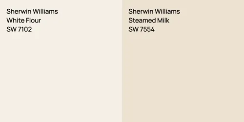 SW 7102 White Flour vs SW 7554 Steamed Milk