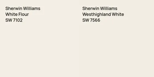 SW 7102 White Flour vs SW 7566 Westhighland White