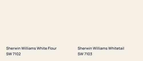 SW 7102 White Flour vs SW 7103 Whitetail