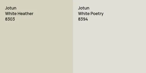 8303 White Heather vs 8394 White Poetry