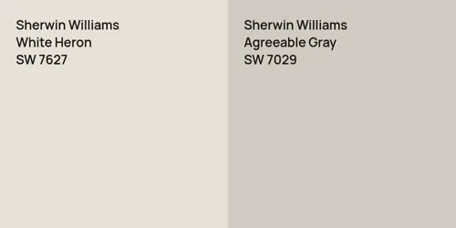 SW 7627 White Heron vs SW 7029 Agreeable Gray