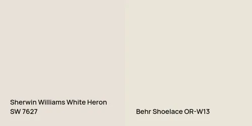 SW 7627 White Heron vs OR-W13 Shoelace