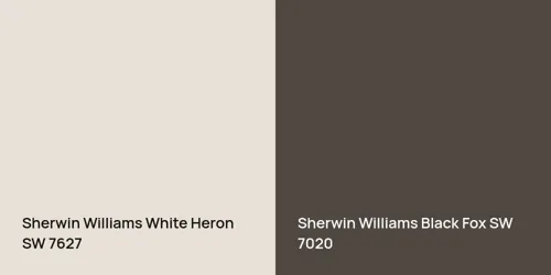 SW 7627 White Heron vs SW 7020 Black Fox