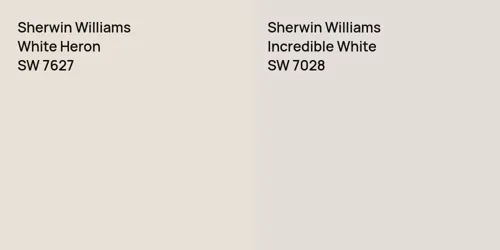 SW 7627 White Heron vs SW 7028 Incredible White