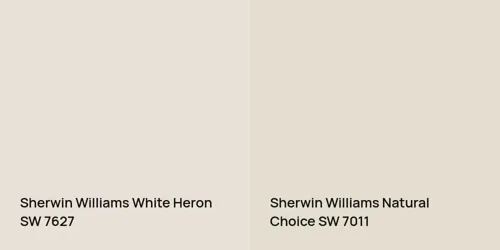 SW 7627 White Heron vs SW 7011 Natural Choice