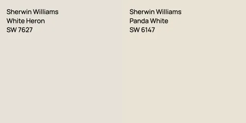 SW 7627 White Heron vs SW 6147 Panda White