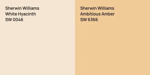 SW 0046 White Hyacinth vs SW 6366 Ambitious Amber