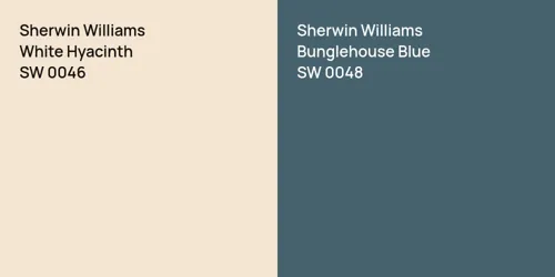 SW 0046 White Hyacinth vs SW 0048 Bunglehouse Blue