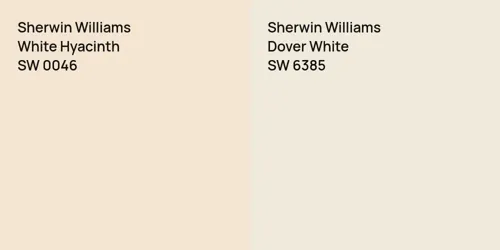 SW 0046 White Hyacinth vs SW 6385 Dover White