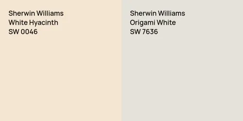 SW 0046 White Hyacinth vs SW 7636 Origami White