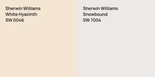 SW 0046 White Hyacinth vs SW 7004 Snowbound