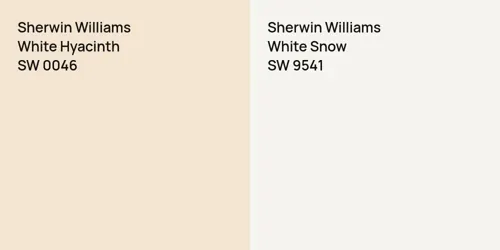 SW 0046 White Hyacinth vs SW 9541 White Snow