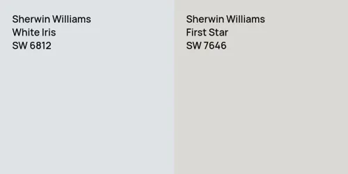 SW 6812 White Iris vs SW 7646 First Star