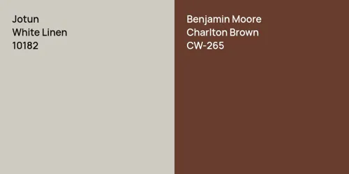 10182 White Linen vs CW-265 Charlton Brown