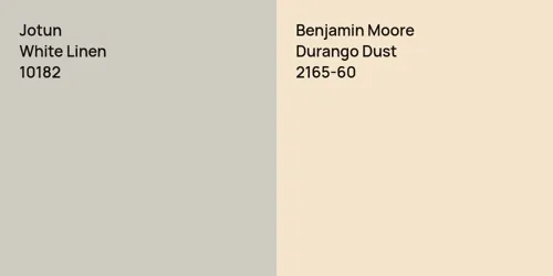 10182 White Linen vs 2165-60 Durango Dust