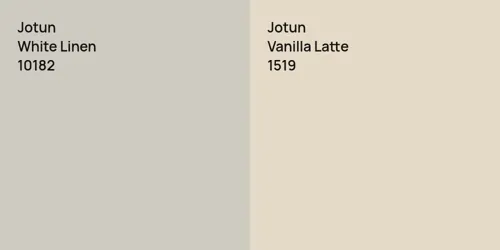 10182 White Linen vs 1519 Vanilla Latte