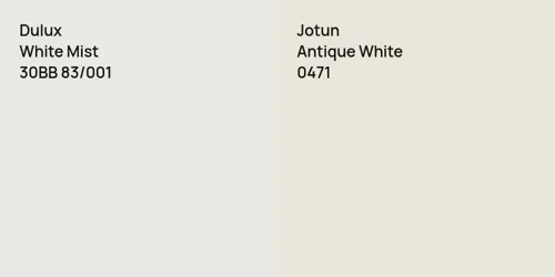 30BB 83/001 White Mist vs 0471 Antique White