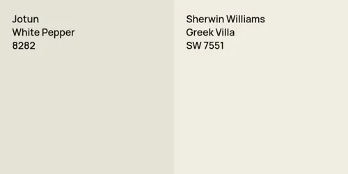 8282 White Pepper vs SW 7551 Greek Villa