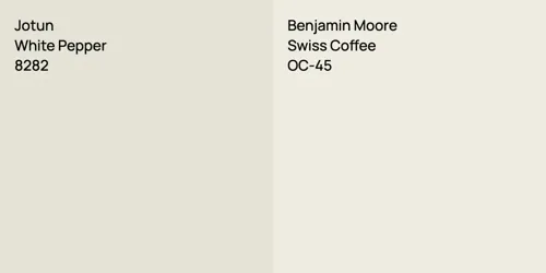 8282 White Pepper vs OC-45 Swiss Coffee