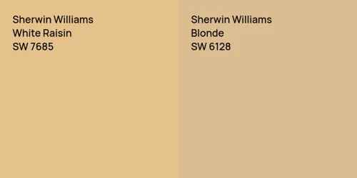 SW 7685 White Raisin vs SW 6128 Blonde