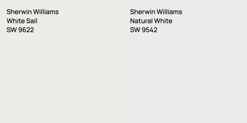 SW 9622 White Sail vs SW 9542 Natural White