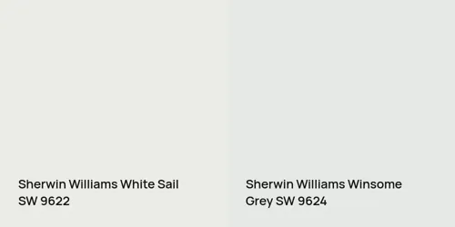 SW 9622 White Sail vs SW 9624 Winsome Grey