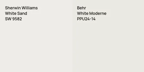 SW 9582 White Sand vs PPU24-14 White Moderne