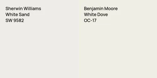 SW 9582 White Sand vs OC-17 White Dove