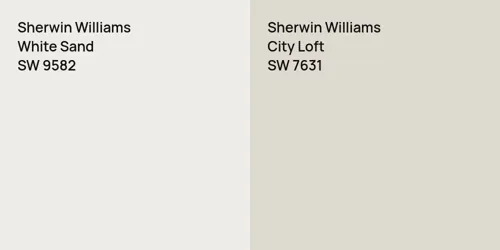 SW 9582 White Sand vs SW 7631 City Loft