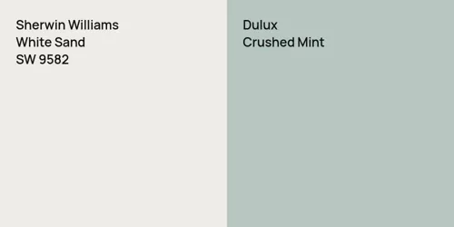 SW 9582 White Sand vs null Crushed Mint