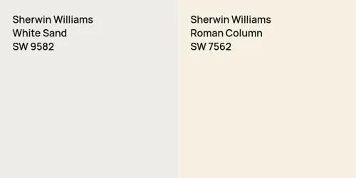 SW 9582 White Sand vs SW 7562 Roman Column